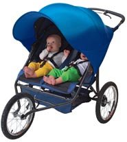 Kiddopotamus Double Ray Shade for double strollers - NAVY