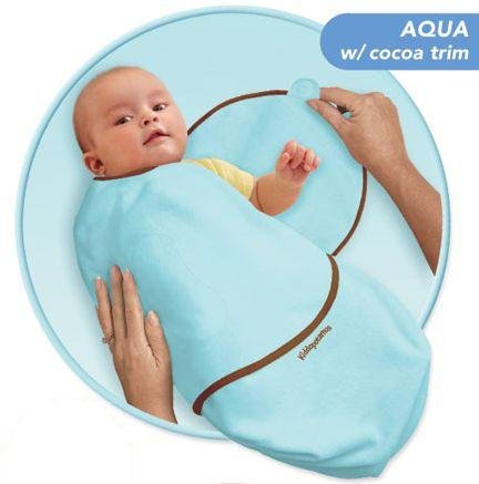 Kiddopotamus SwaddleMe blanket in AQUA Bamboo - Small