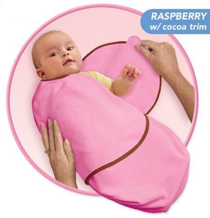 Kiddopotamus SwaddleMe blanket in BERRY Bamboo - Small