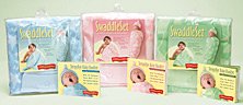 Kiddopotamus SwaddleSet blanket and matching cap - BLUE