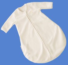 Kiddopotamus longsleeved Dreamsie in IVORY Microfleece - Small