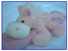 See Me Smile plush seatbelt cover - PINK HORSE