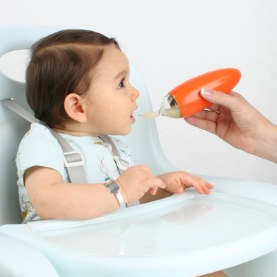 BOON Squirt Baby Food Dispensing Spoon - Orange