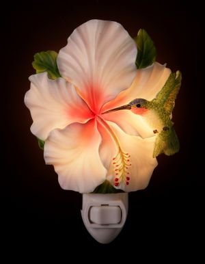 Hummingbird & Hibiscus Nightlight - Ibis & Orchid Designs