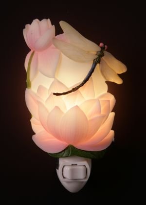 Dragonfly & Water Lily Nightlight - Ibis & Orchid Designs