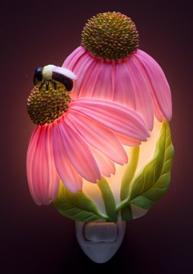 Coneflower & Bee Nightlight - Ibis & Orchid Designs