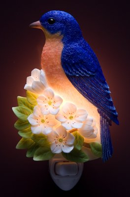 Bluebird on Cherry Nightlight - Ibis & Orchid Designs