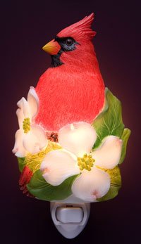Cardinal on Dogwood Nightlight - Ibis & Orchid Designs