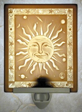Mr. Sun Flat Lithophane Nightlight