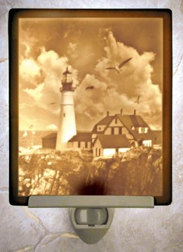 Portland Head Lighthouse Flat Lithophane Nightlight