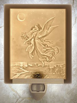 Guardian Angel Flat Lithophane Nightlight