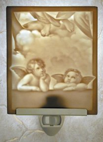 Raphael's Angels Flat Lithophane Nightlight