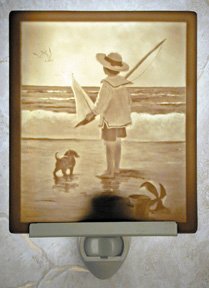At the Seashore Flat Lithophane Nightlight