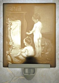 After the Bath Flat Lithophane Nightlight