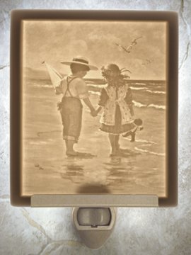 Summer Friends Flat Lithophane Nightlight