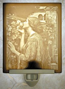 Sweet Rose Flat Lithophane Nightlight