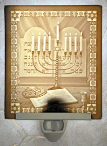 Menorah Flat Lithophane Nightlight