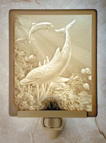 Dolphins Flat Lithophane Nightlight