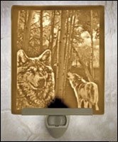Wolves Flat Lithophane Nightlight
