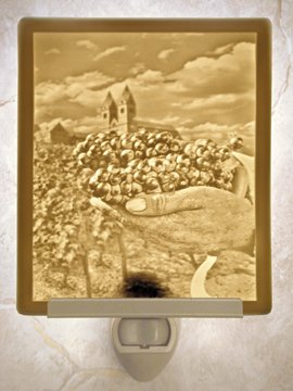 Winemakers Hands Flat Lithophane Nightlight