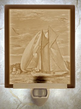 Sunset Sail Flat Lithophane Nightlight