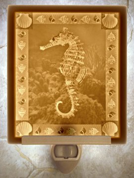 Seahorse Flat Lithophane Nightlight