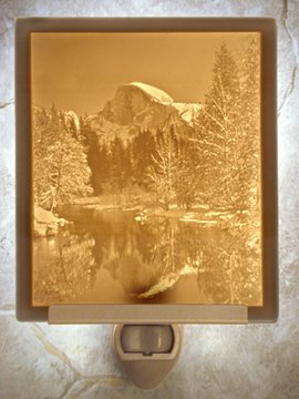 Half Dome Flat Lithophane Nightlight