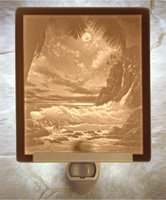 Tropical Moonlight Flat Lithophane Nightlight