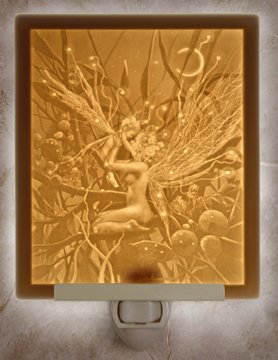Fairy Mother & Child Flat Lithophane Nightlight