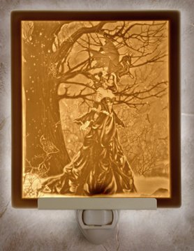 Queen of Shadows Flat Lithophane Nightlight