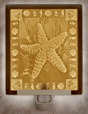 Starfish Flat Lithophane Nightlight