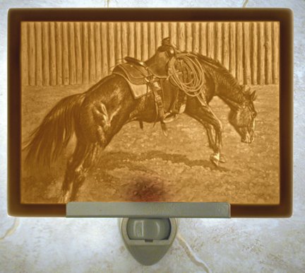 School Days Horse Flat Lithophane Nightlight