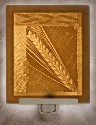 Wheat Flat Lithophane Nightlight