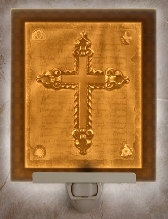 Cross Flat Lithophane Nightlight