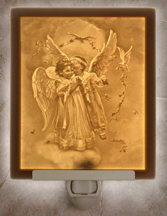 Angel Love Flat Lithophane Nightlight
