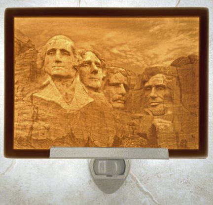 Mt. Rushmore Flat Lithophane Nightlight