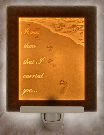 Footsteps Flat Lithophane Nightlight