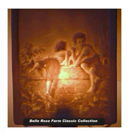 Stealing Apples Belle Rose Farm Classic Lithophane Collection
