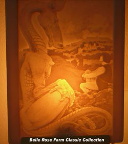 Reluctant Dragon Belle Rose Farm Classic Lithophane Collection