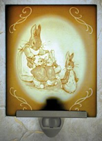 Rabbit Family Belle Rose Farm Classic Lithophane Collection