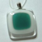 Green Window Pendant - Handmade Fused Glass