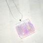 Picket Fence Pendant - Handmade Fused Glass