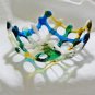 Weave Tea Light Holder - Handmade Fused and Slumped Glass