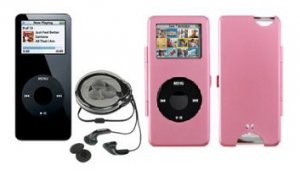 iPod Nano 1GB Mp3 Player + Pink Metal Case