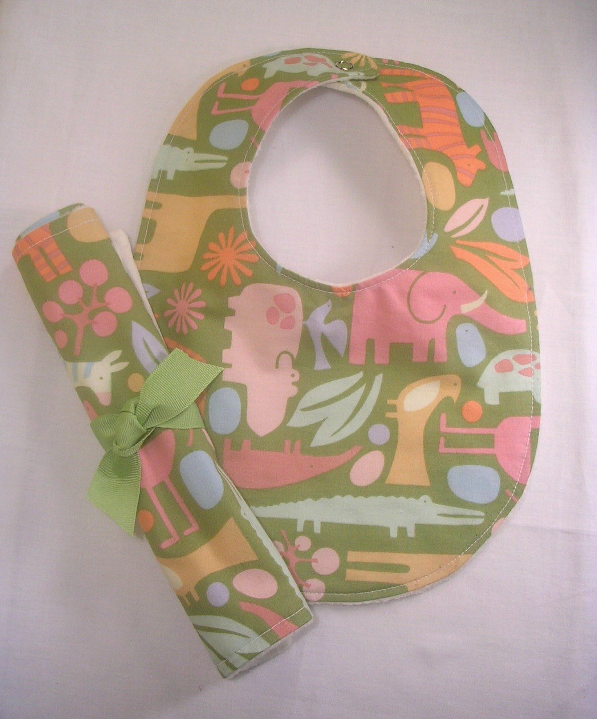 Bib and Burp Cloth Set, Baby Bib Zoo