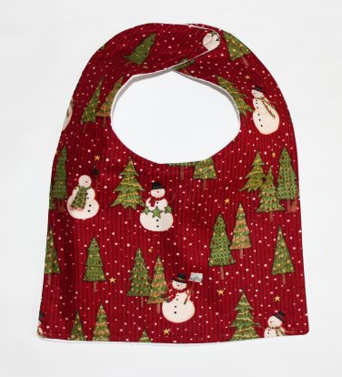 Baby Bib, Christmas Baby Bib, Snowman