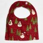 Baby Bib, Christmas Baby Bib, Snowman