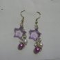 sterling silver Purple star earrings
