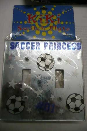 Soccer Princess light switch plate