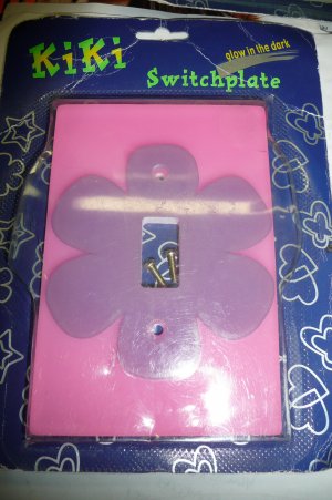 Pink Purple Flower Light switch plate